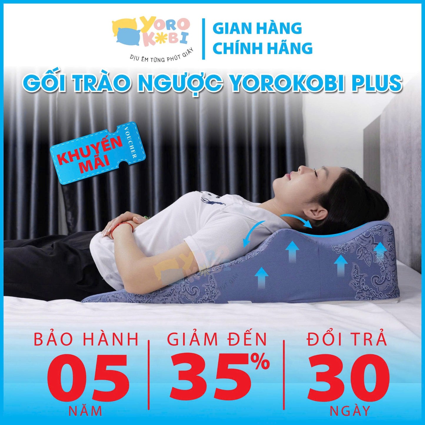 Gối chống trào Ngược Yorokobi Plus