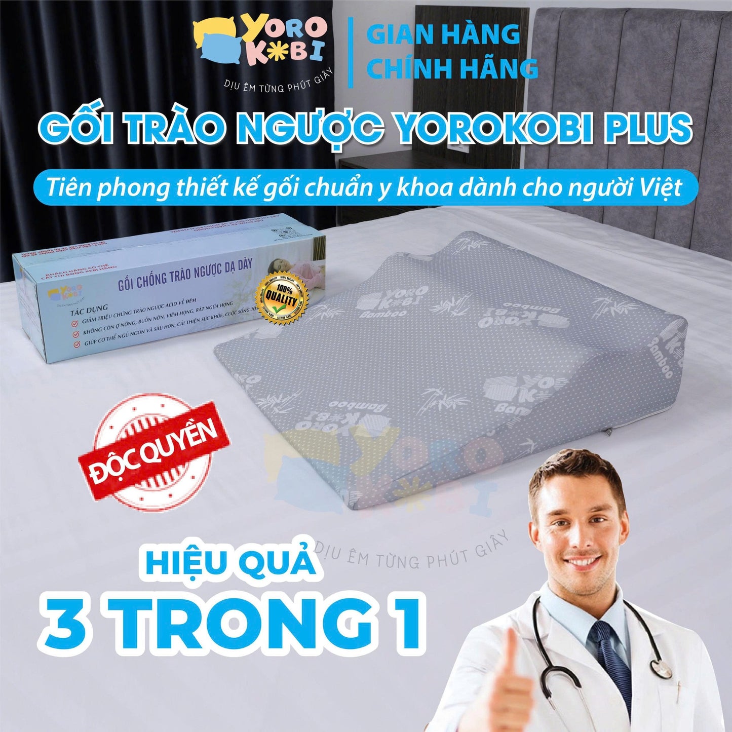 Gối chống trào Ngược Yorokobi Plus